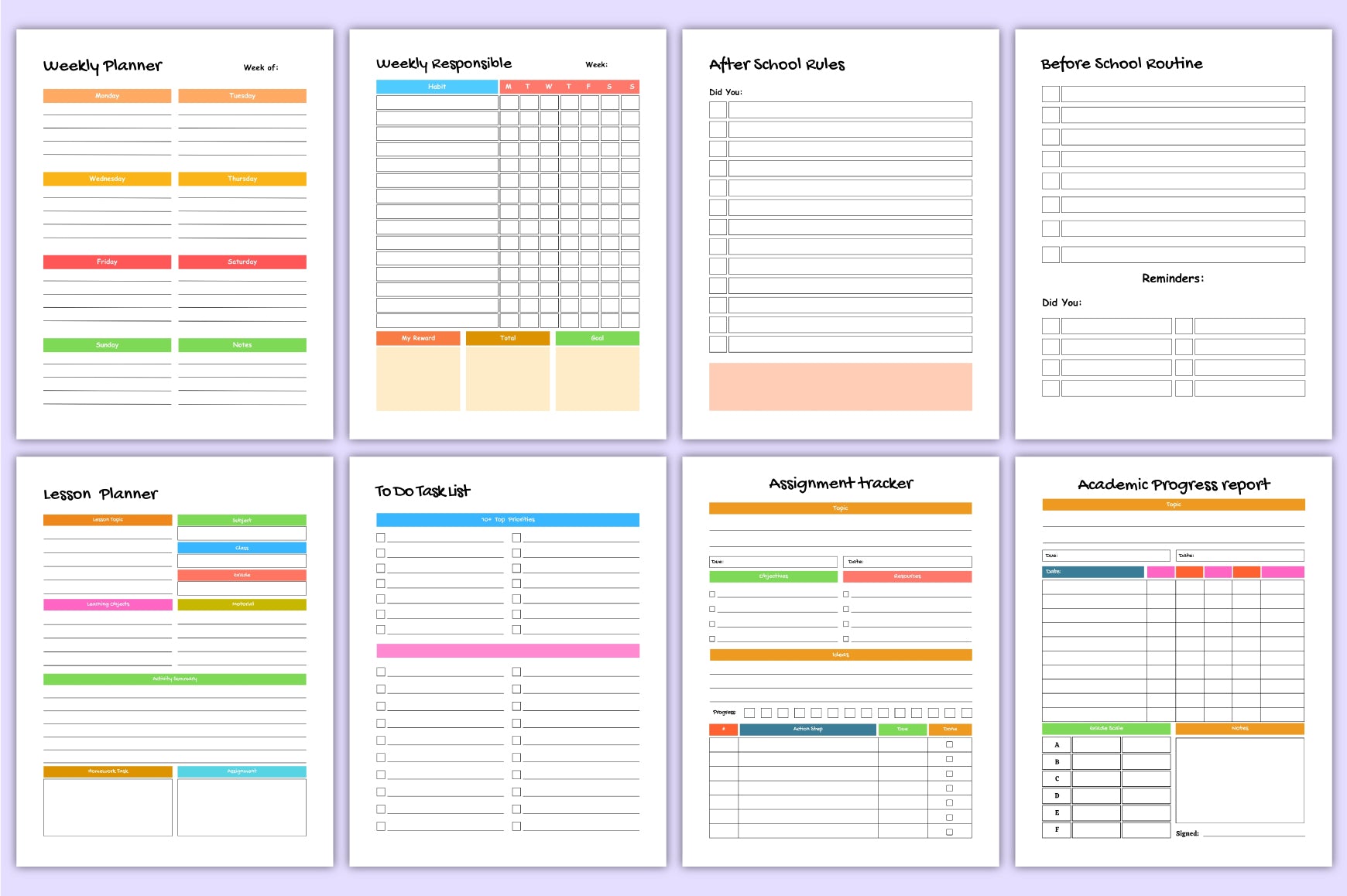 Student Academic Workbook