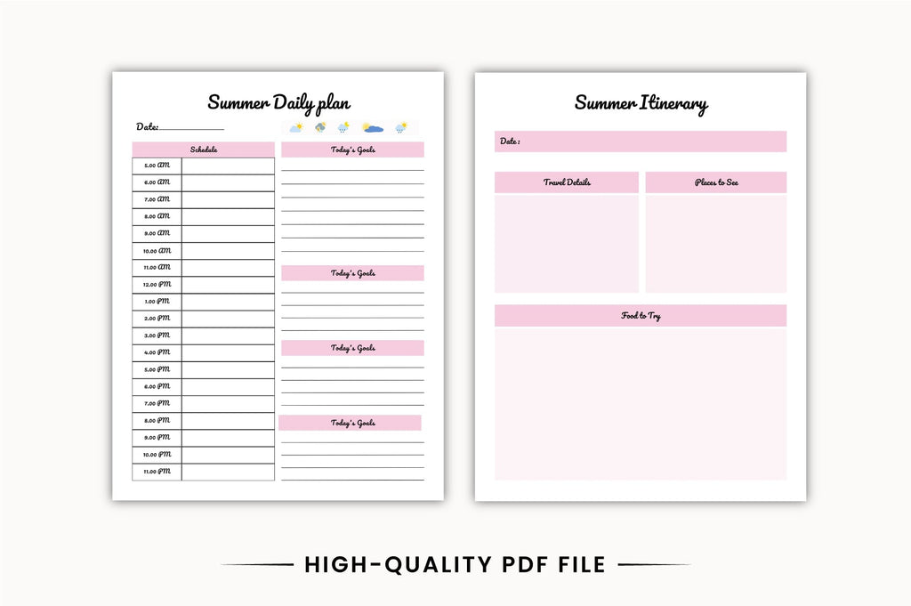 Kids Summer Activity Planner