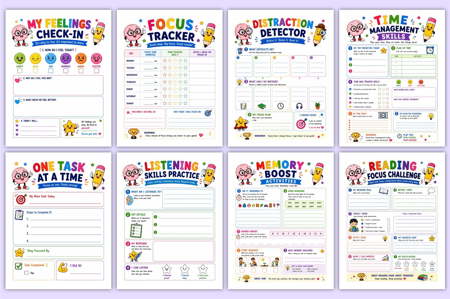 Super Focus For Kids Planner