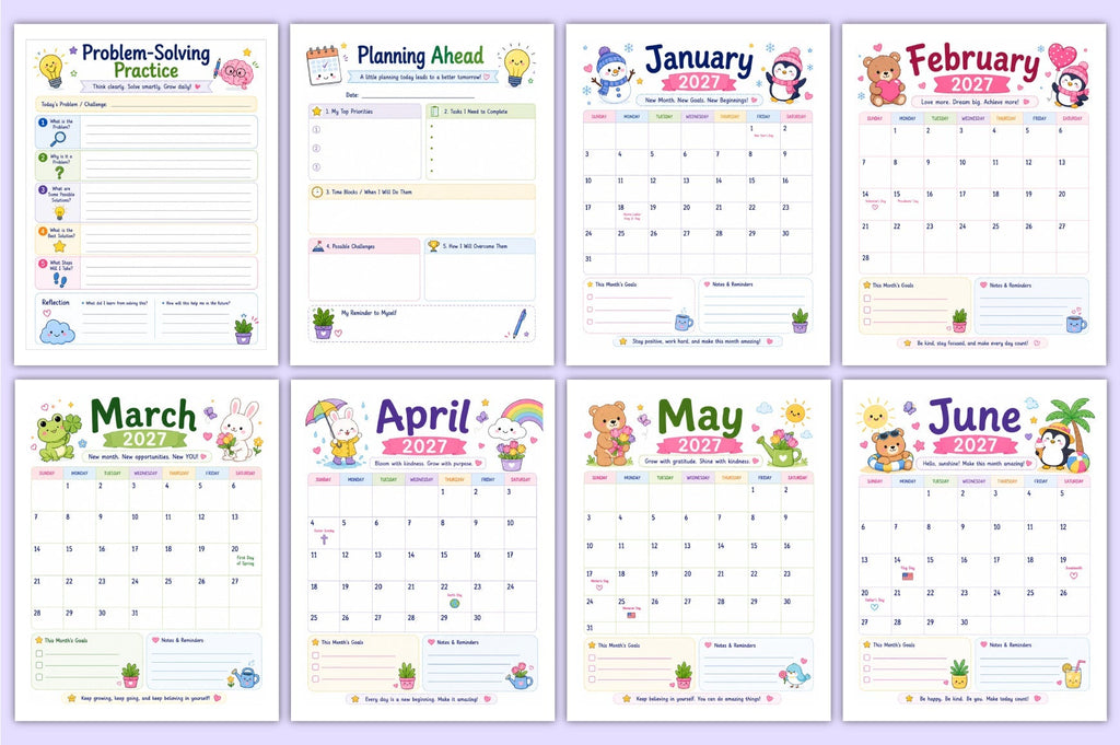 Executive Skills For Kids Planner