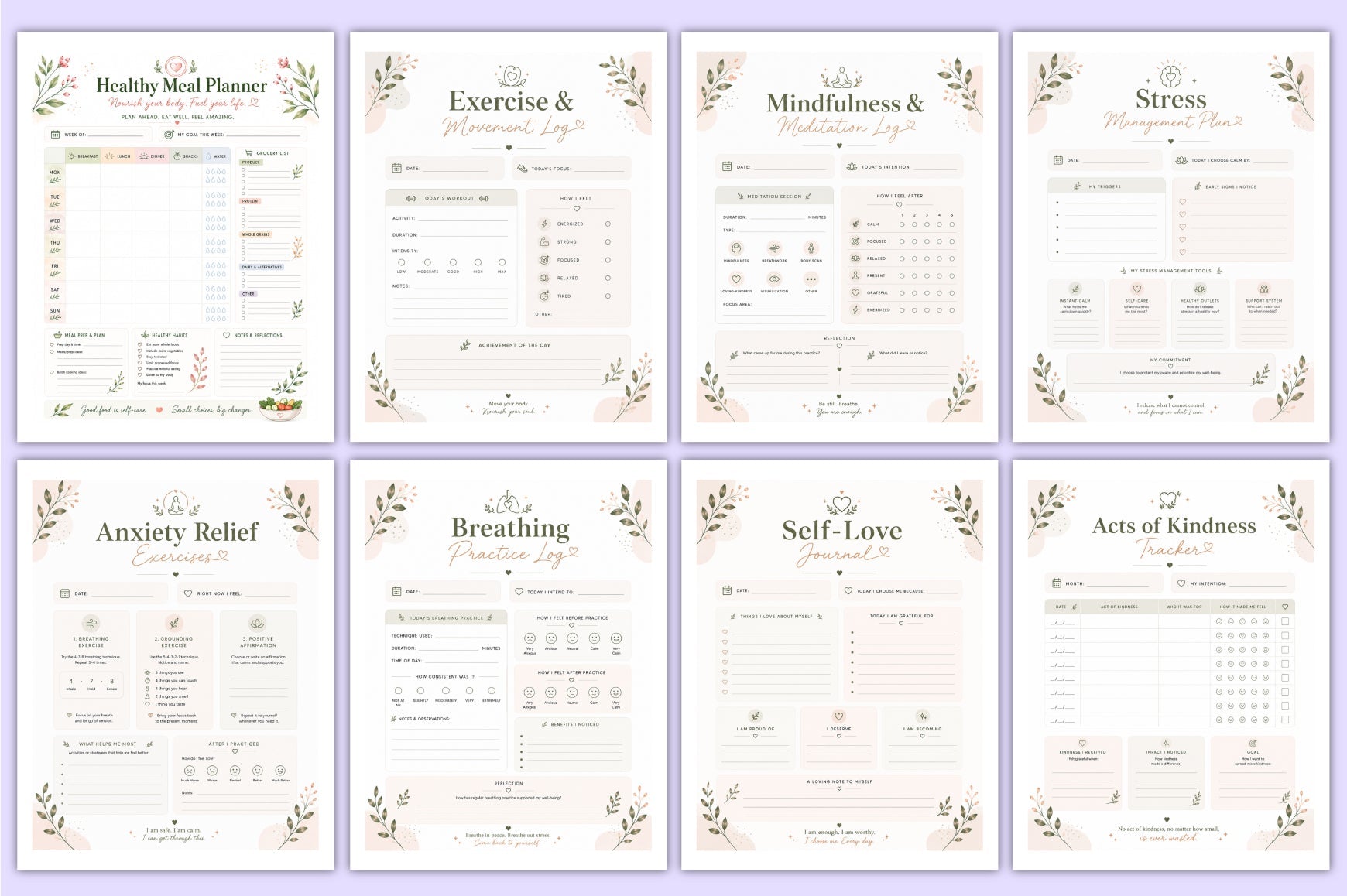 Self Care Planner