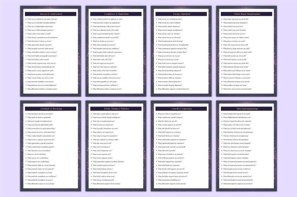 Manifestation Attraction Prompts