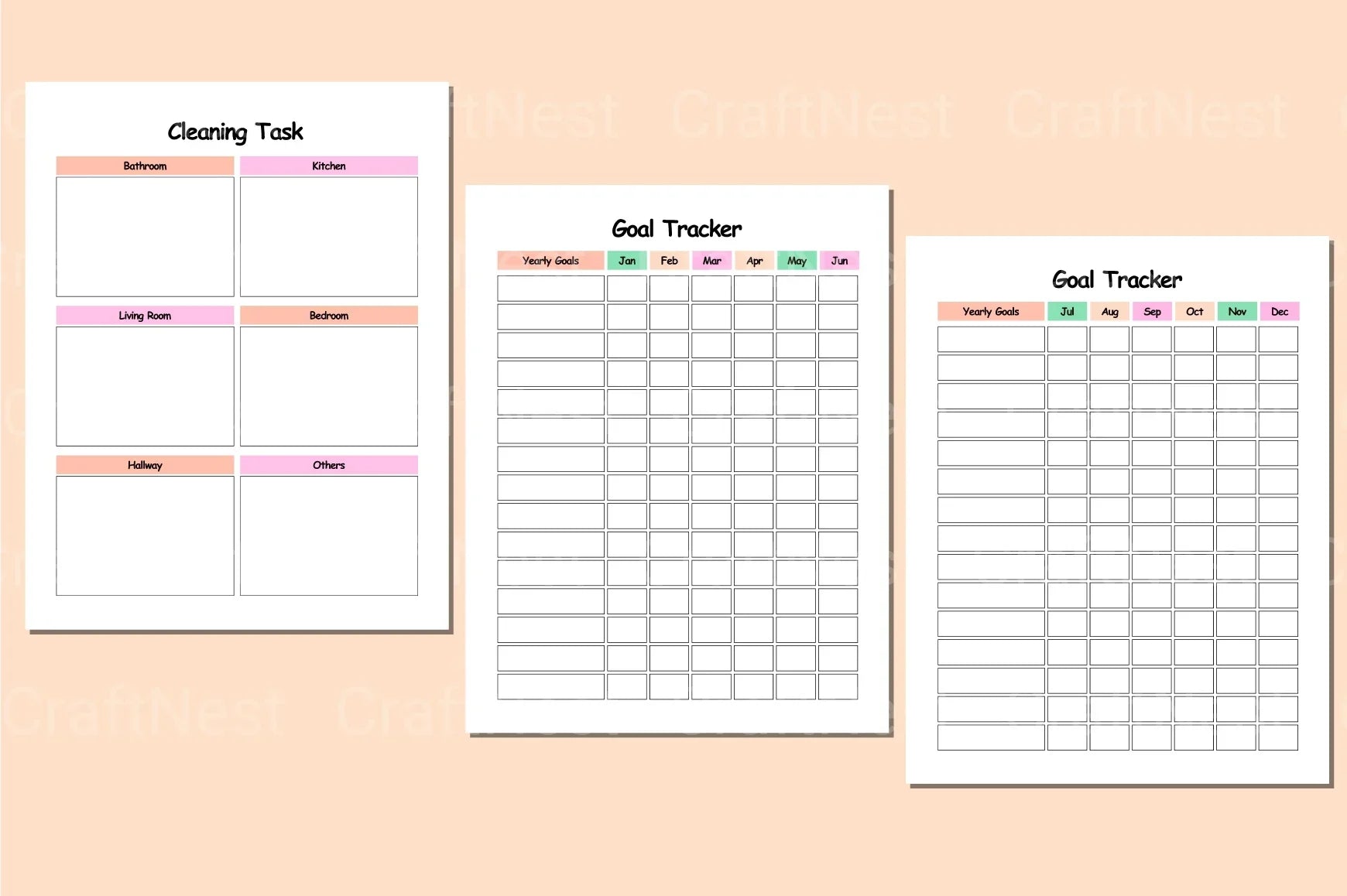ADHD Printable Planner school productivity and focus worksheets