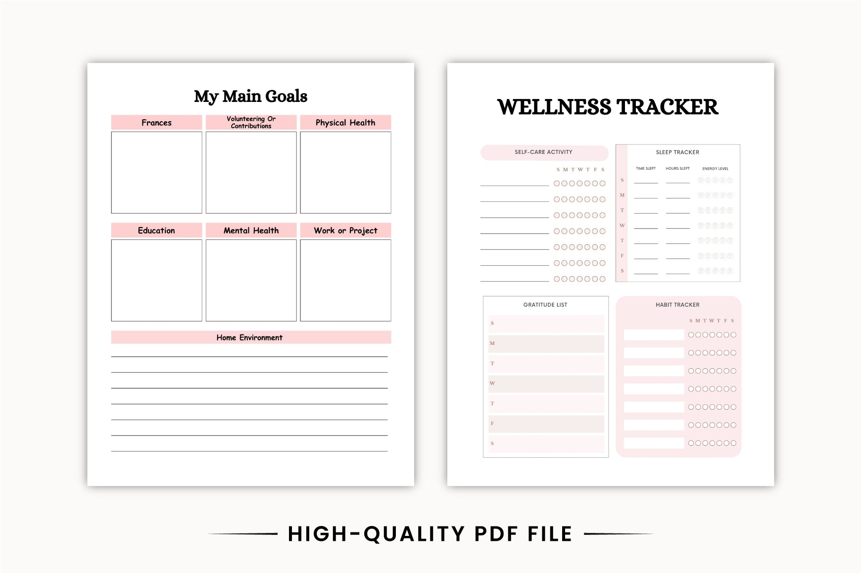 Mind Wellness Planner