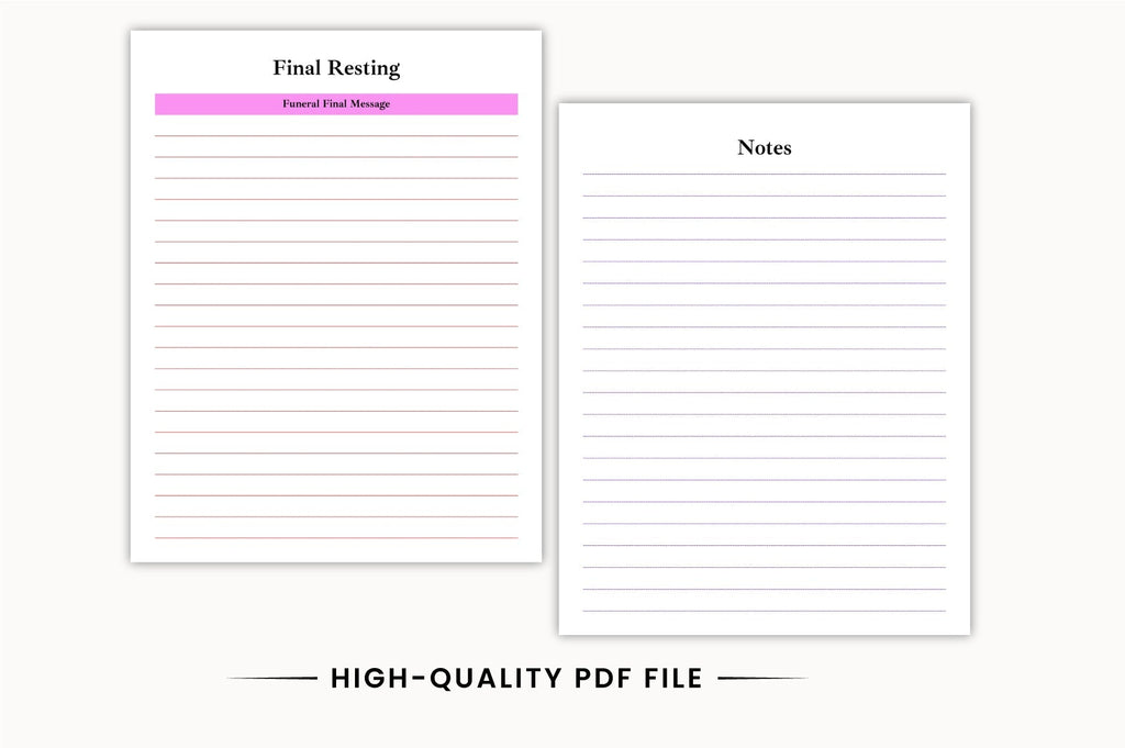 End of Life Planning Planner