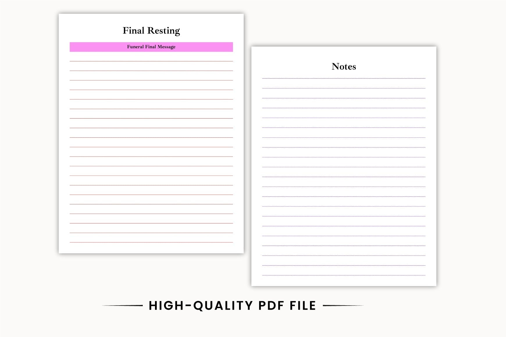 End of Life Planning Planner