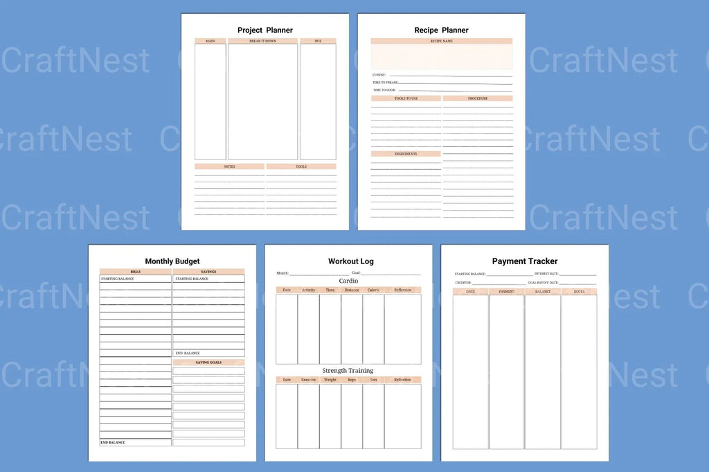 ADHD Life Planner for Better Organization complete printable planner preview