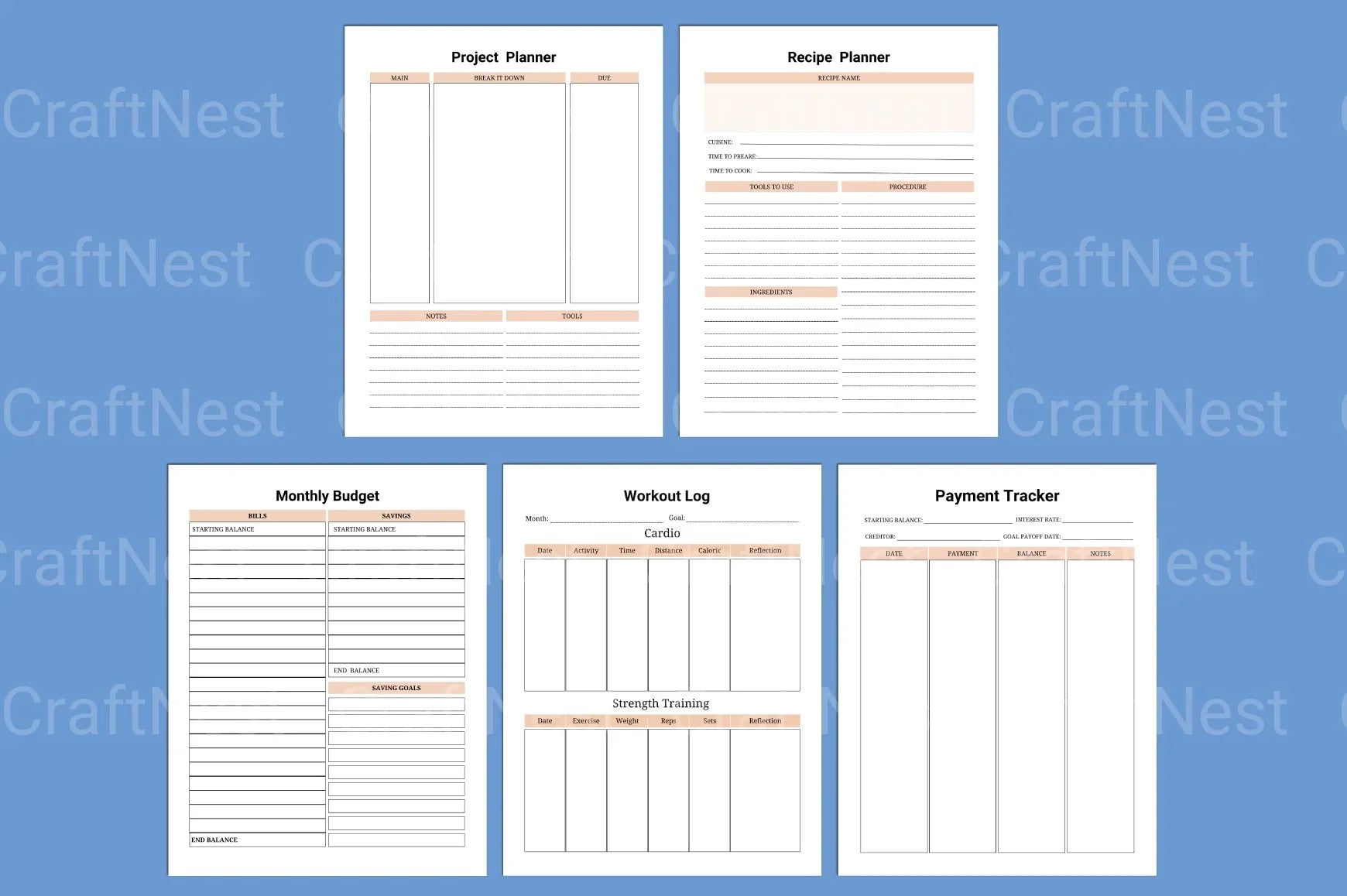 ADHD Life Planner for Better Organization complete printable planner preview