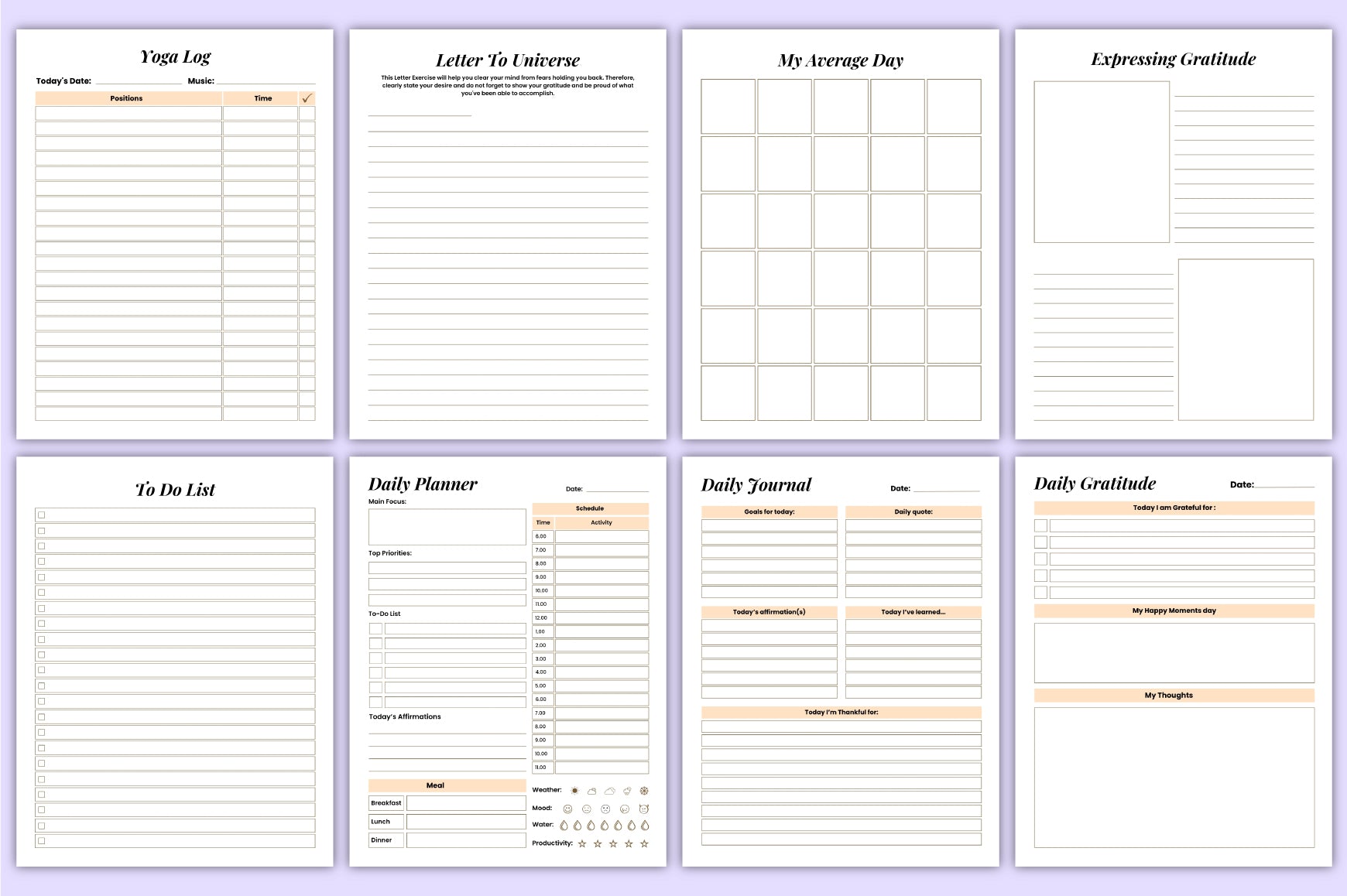Vision Board Life System Planner