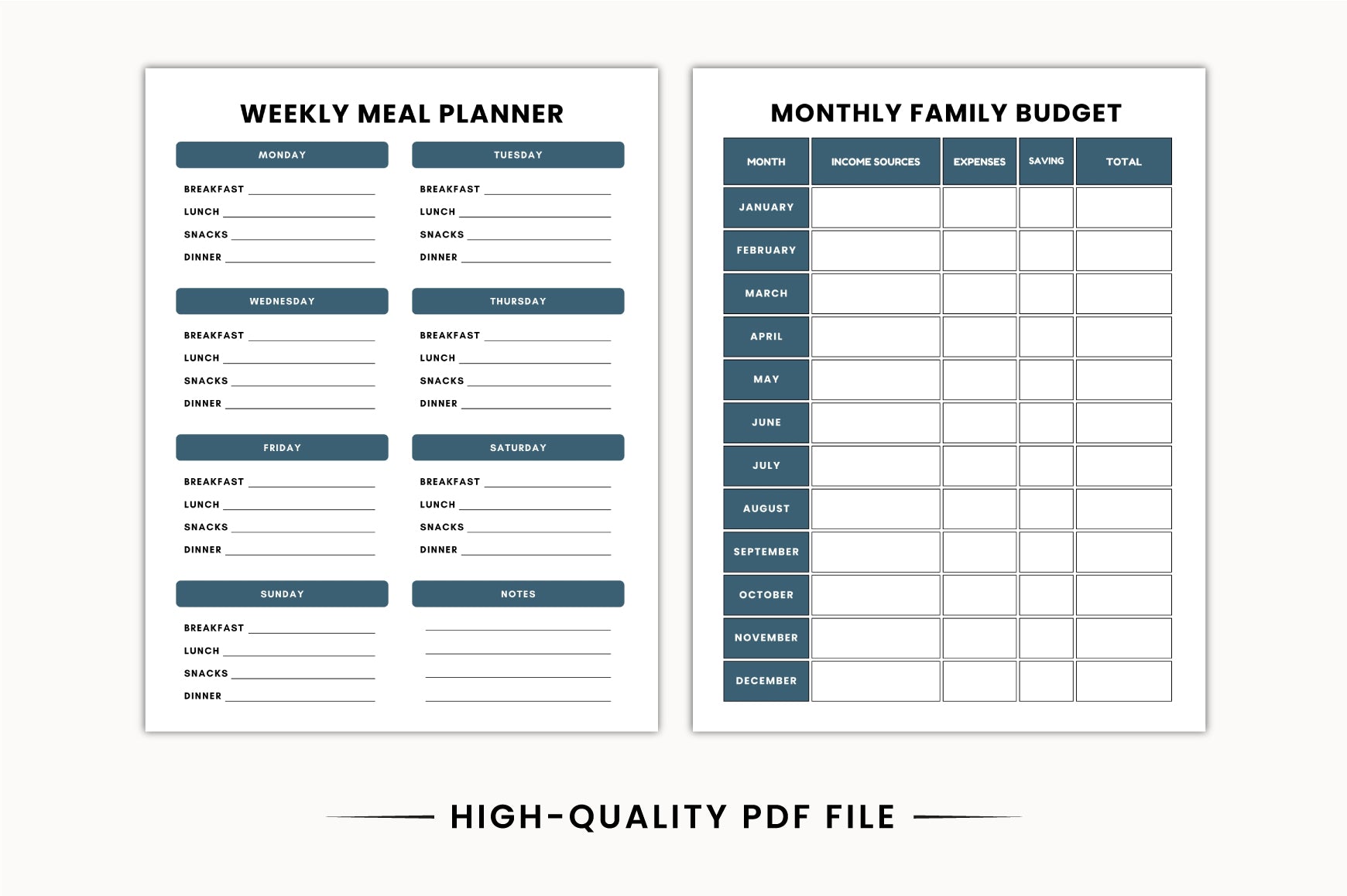 Adult ADHD Life Management Planner Digital Preview