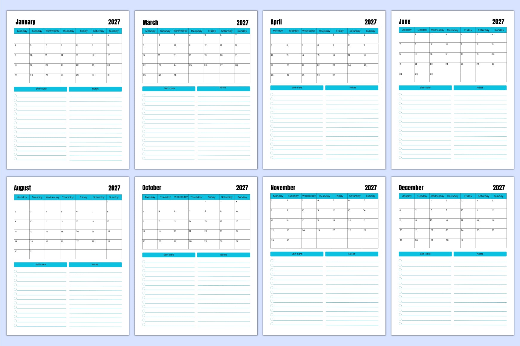ADHD Cleaning Workbook including room-by-room cleaning checklists