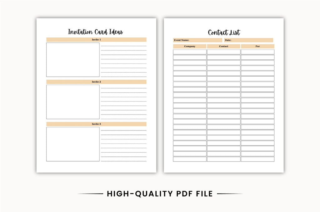 Event Planning Planner