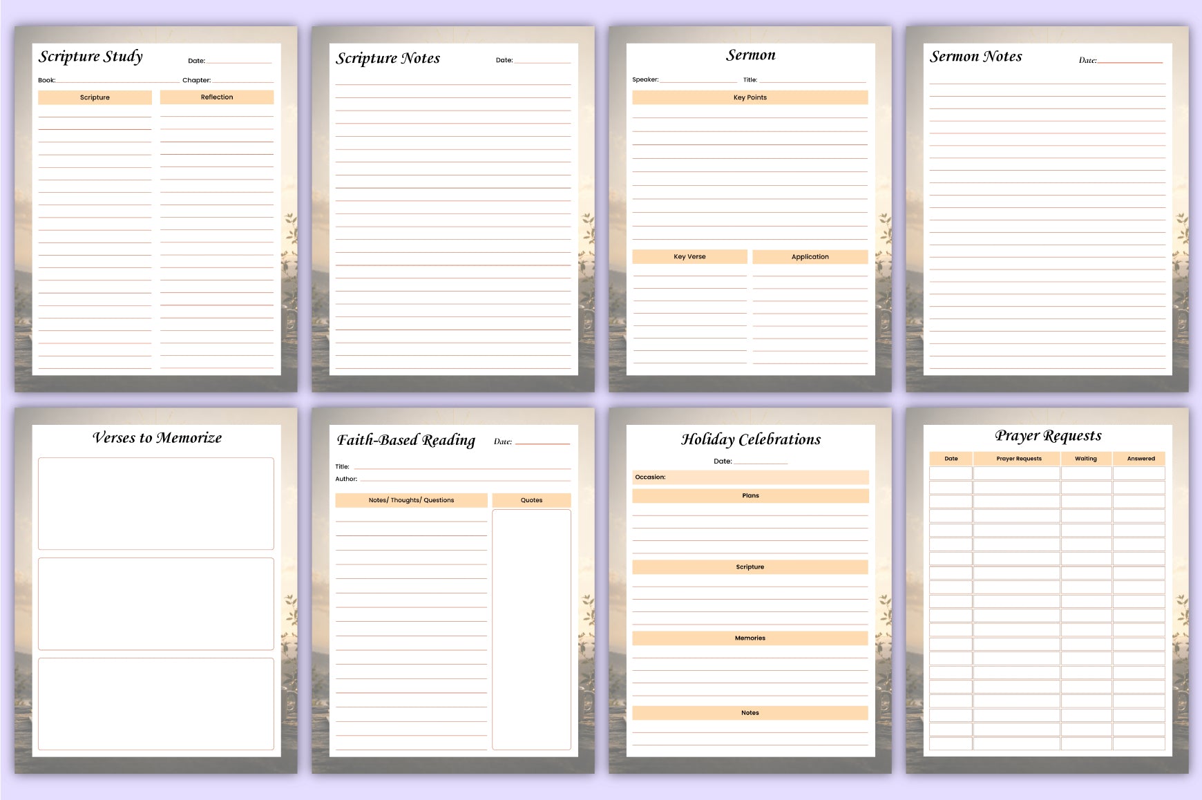 Faith Prayer Reflection Journal