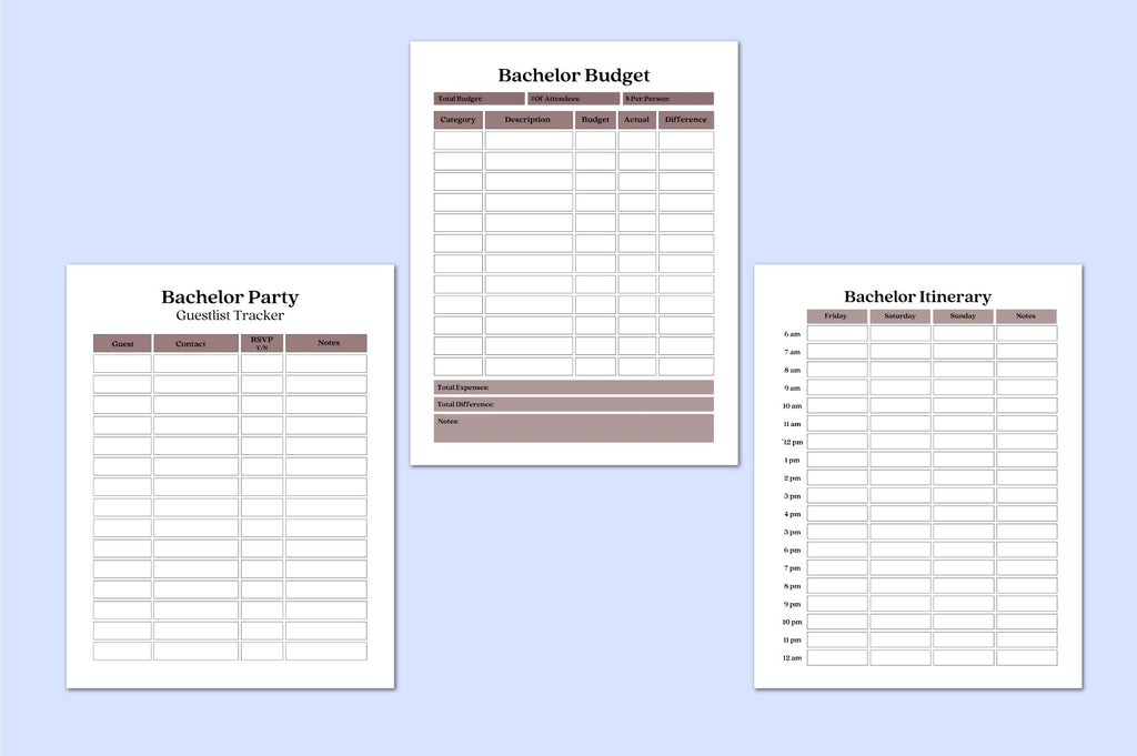Bachelor Celebration Planner