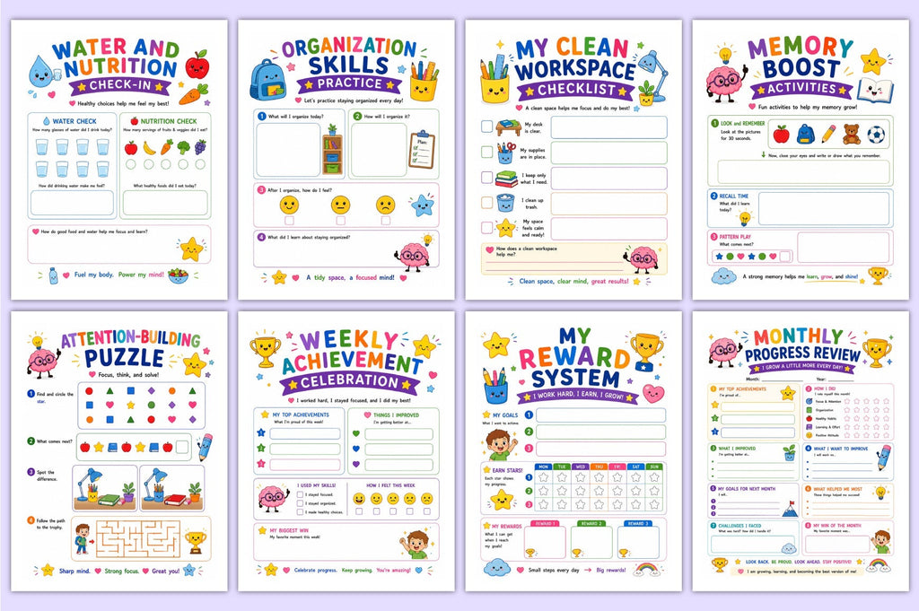 Focus And Attention For Kids Planner