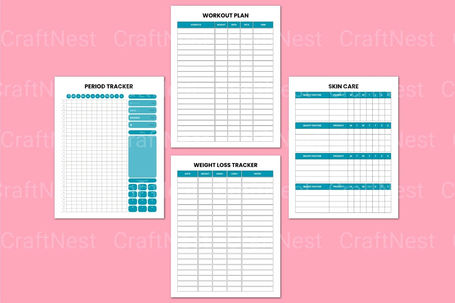ADHD Progress Tracker progress journal worksheets