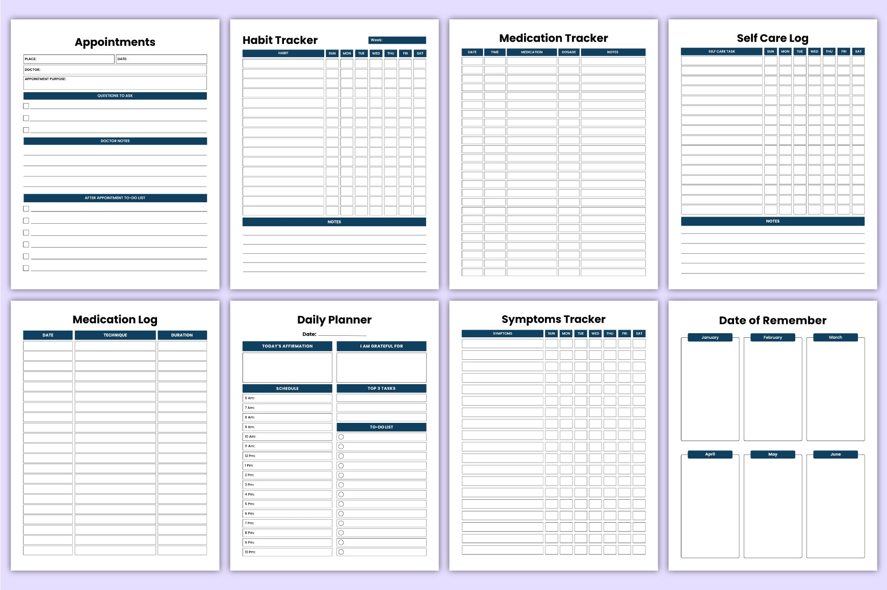 Anxiety Depression Planner