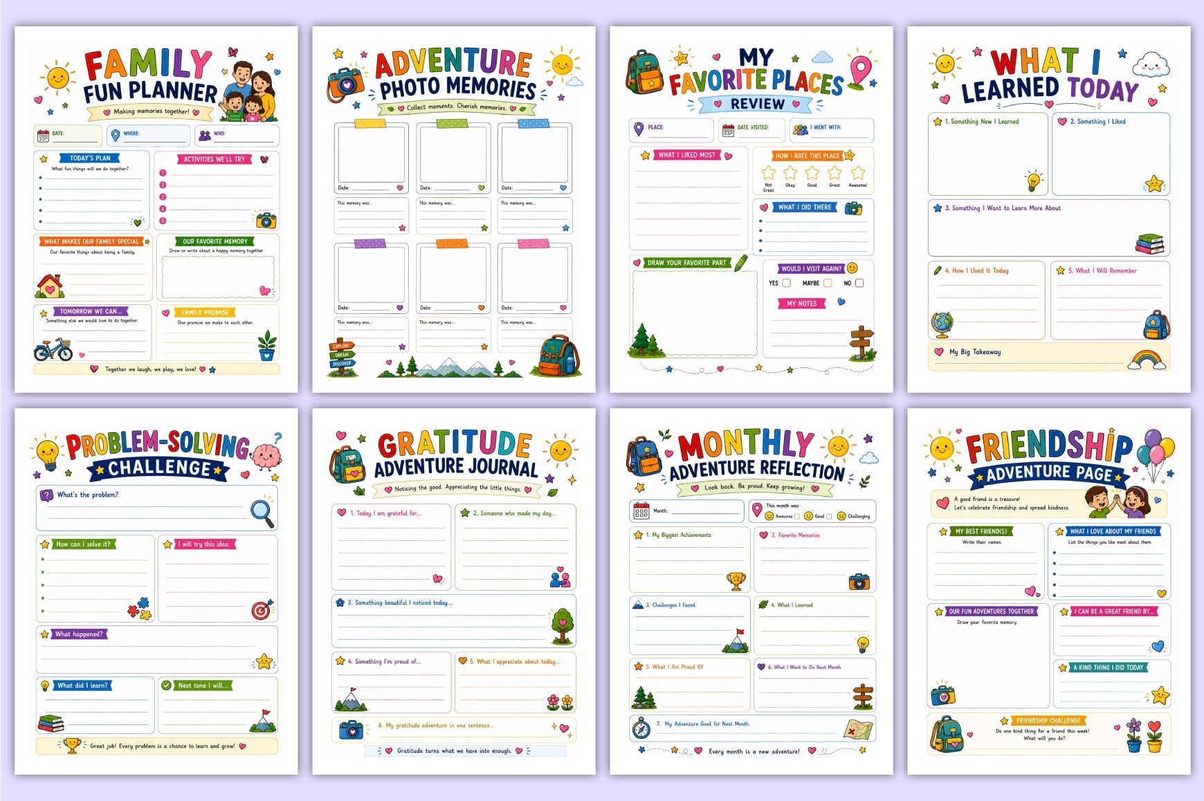 Smart Adventures For Kids Planner