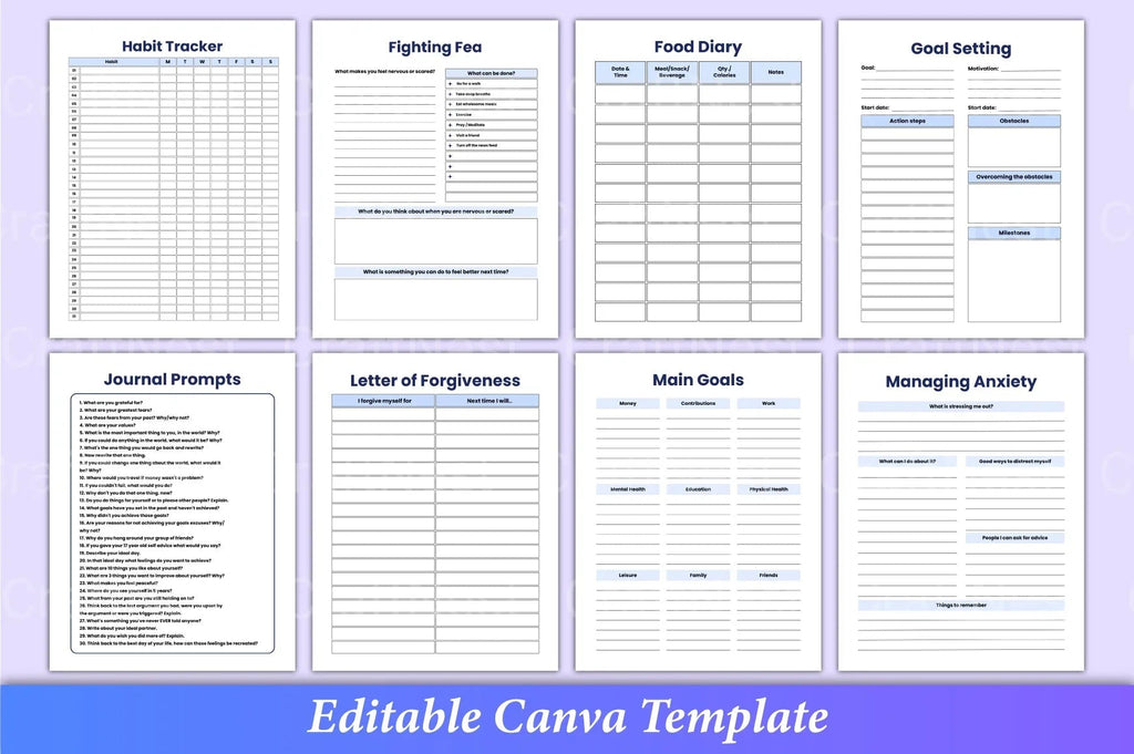 ADHD wellness workbook covering emotional health, focus improvement, and organization