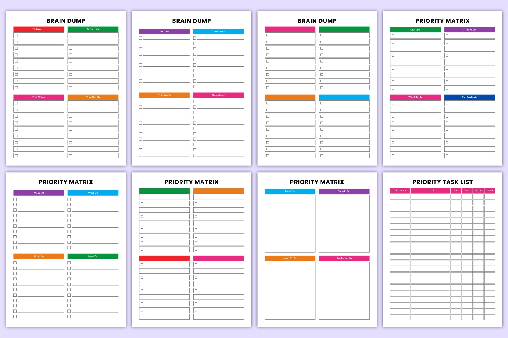 Adhd Brain Dump Planner