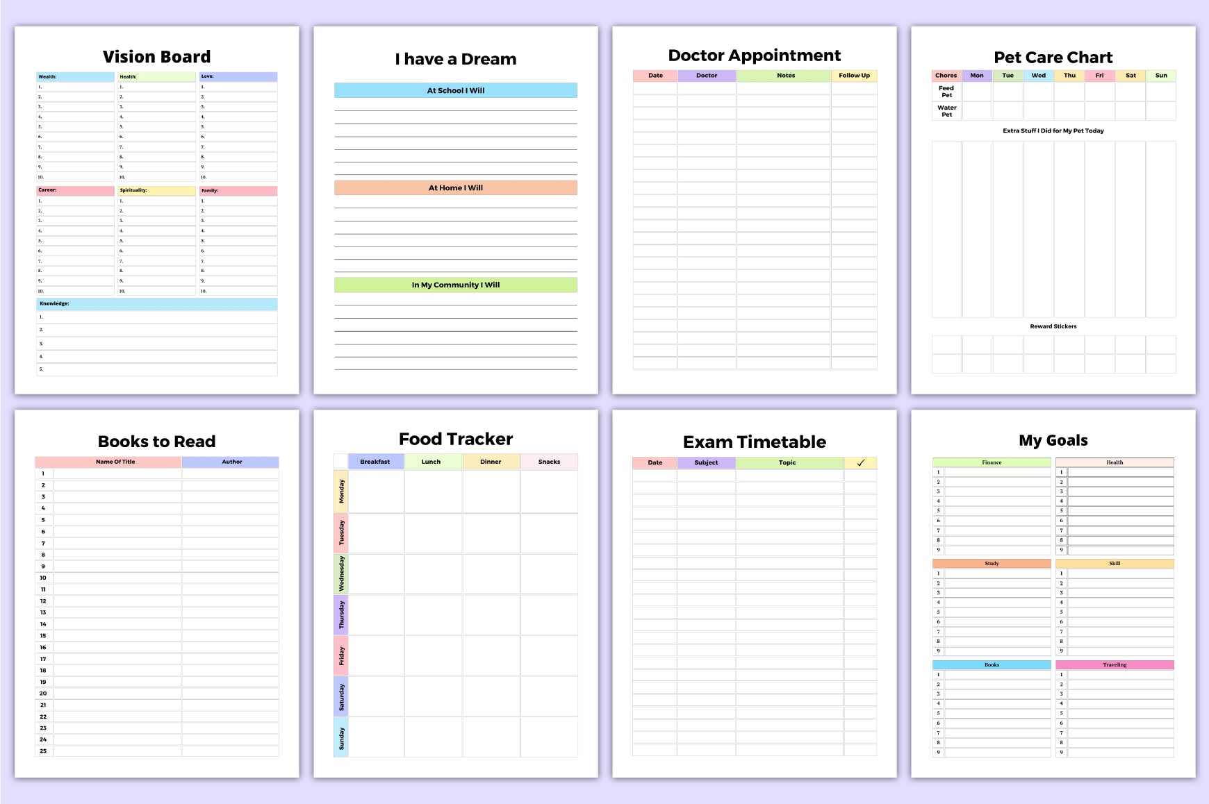 Adhd Activity For Kids Planner