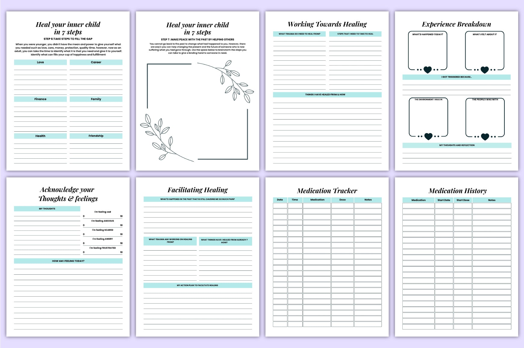 Trauma Healing Ptsd Workbook