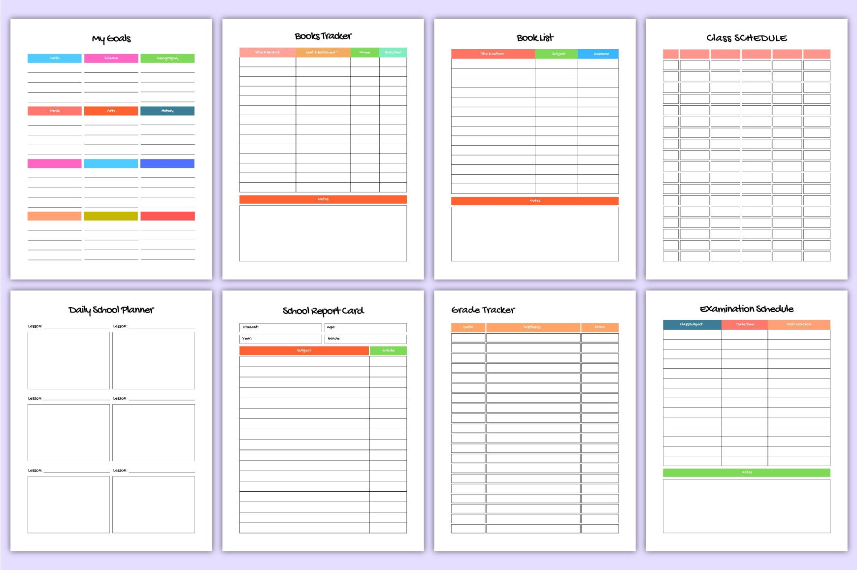 Student Academic Workbook