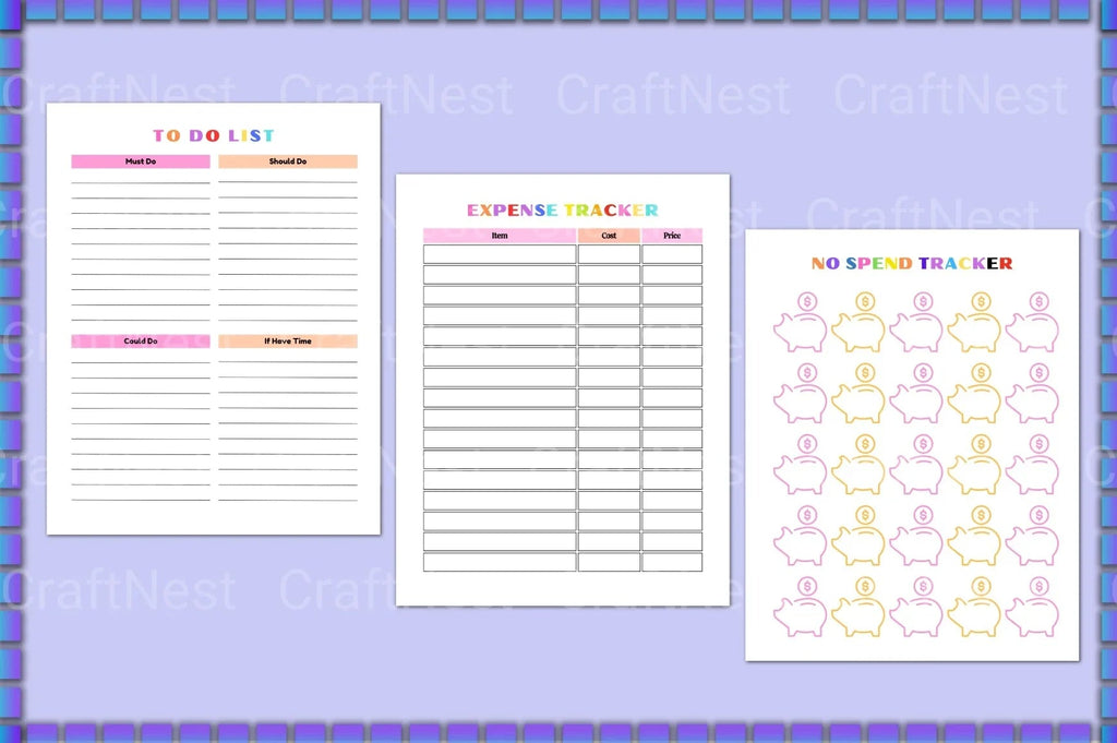 ADHD Printable Planner complete kids focus planner preview