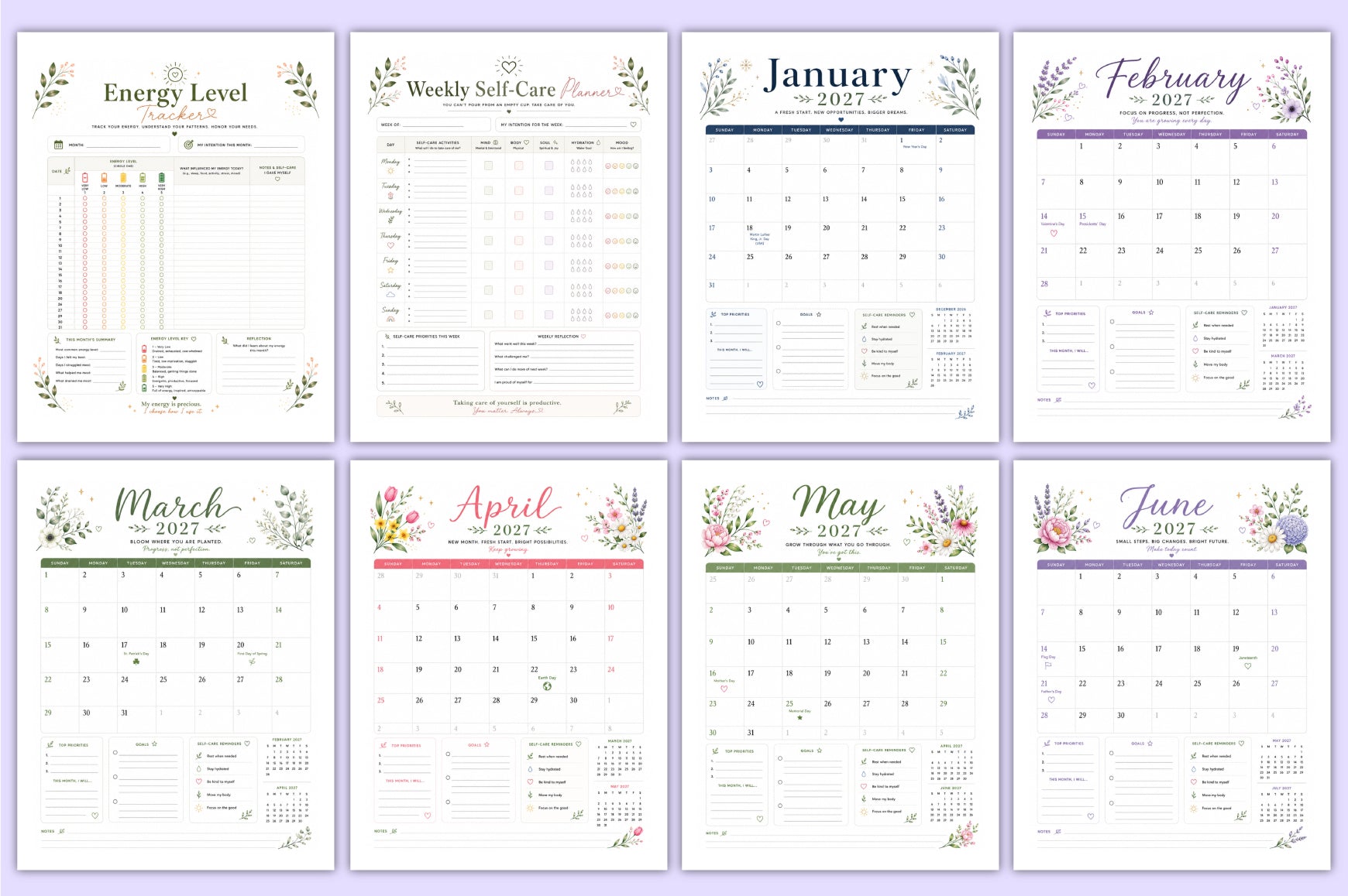 Self Care Planner