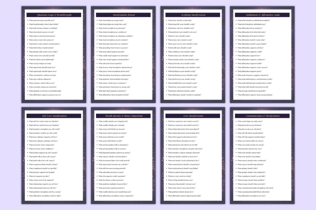 Manifestation Attraction Prompts