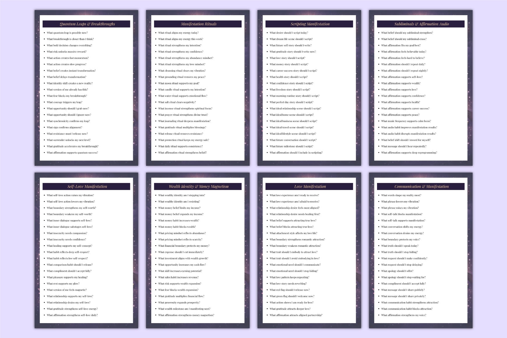 Manifestation Attraction Prompts