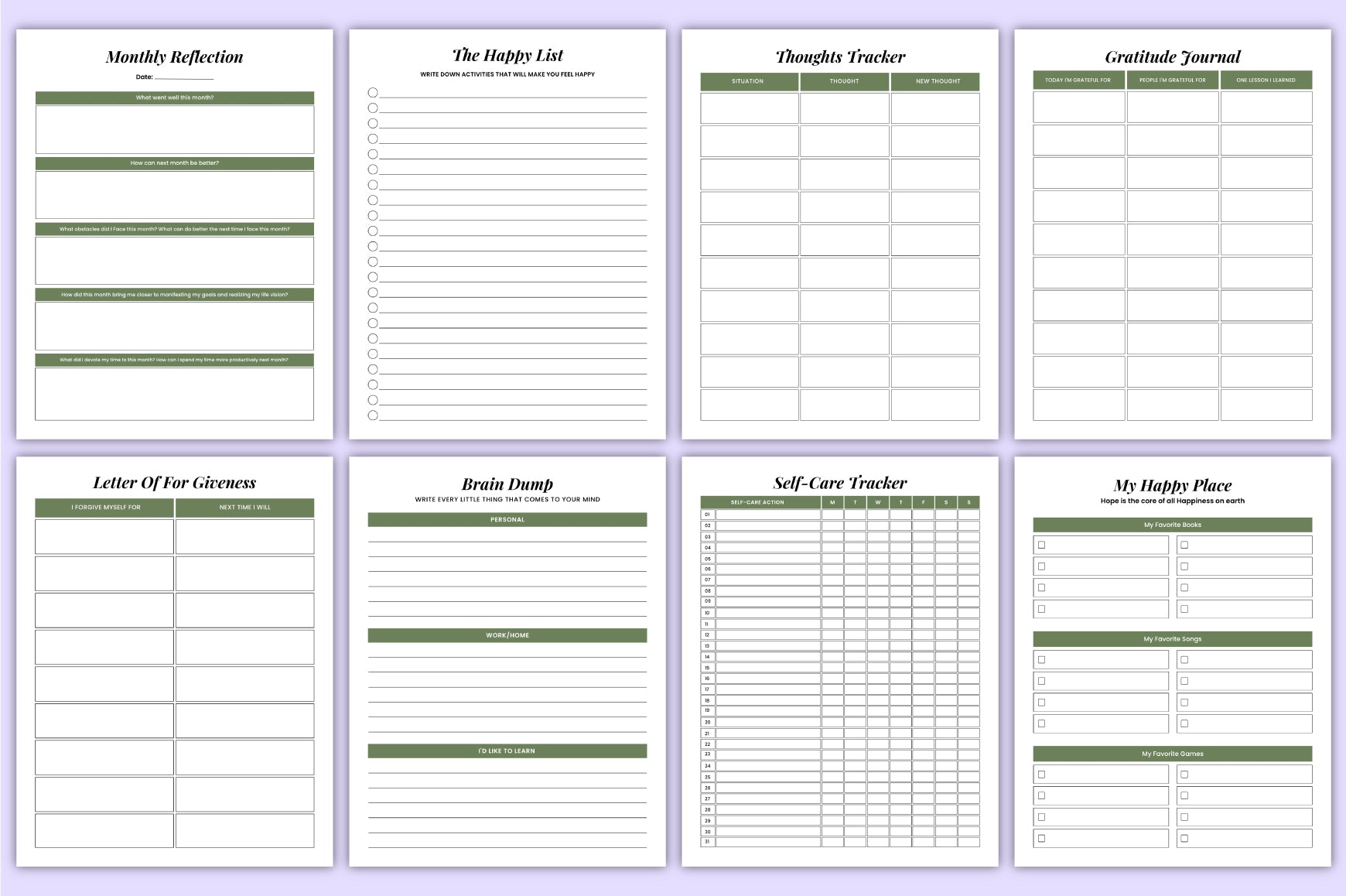 Self Care Journal