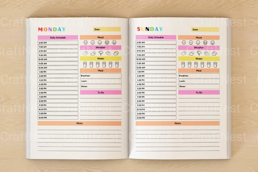 ADHD Printable Planner behavior tracker and reward chart for kids