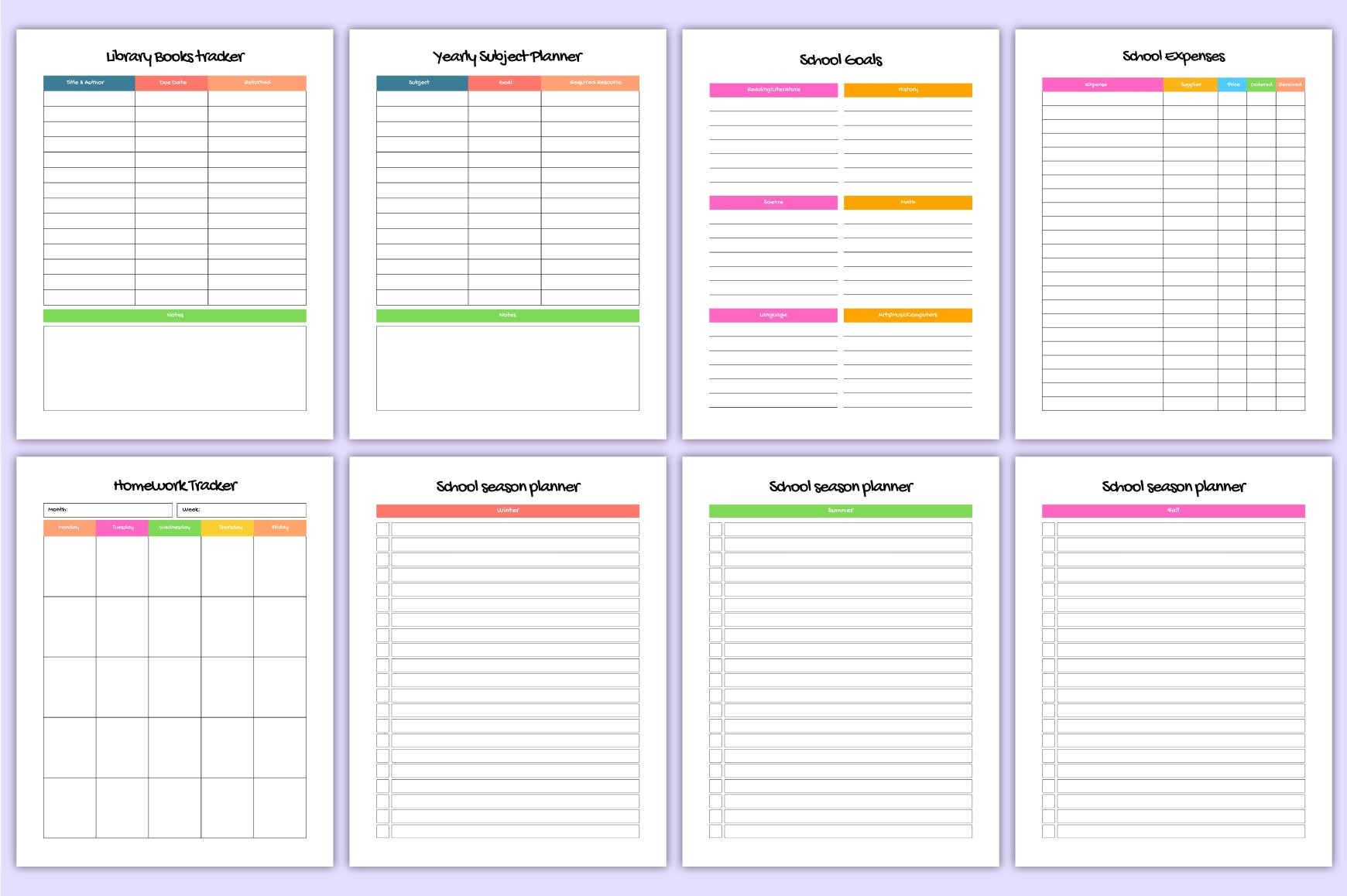 Student Academic Workbook