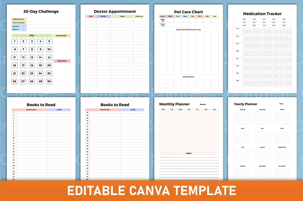 ADHD Printable Planner complete kids planner preview
