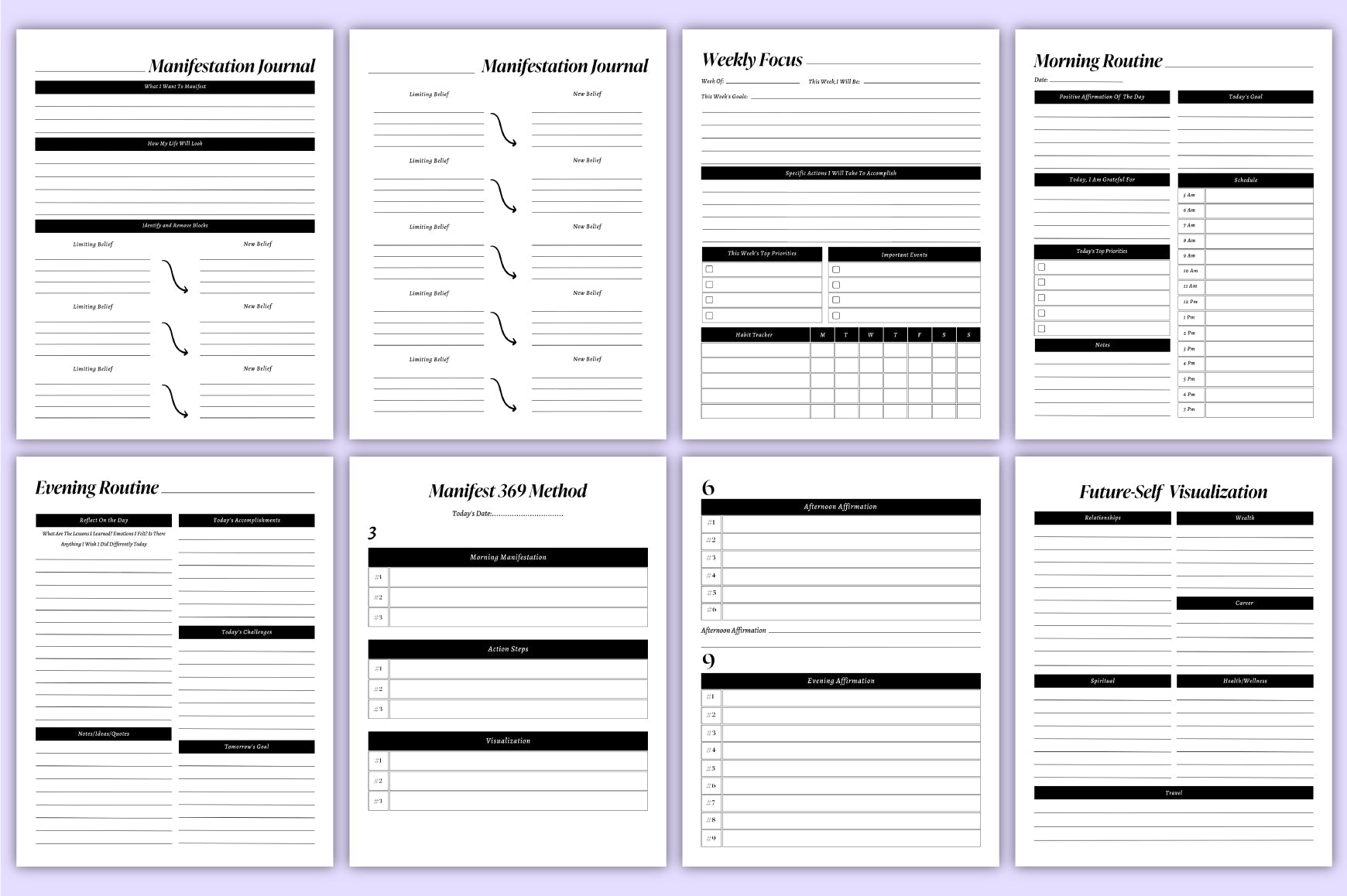 Spiritual Manifestation Planner
