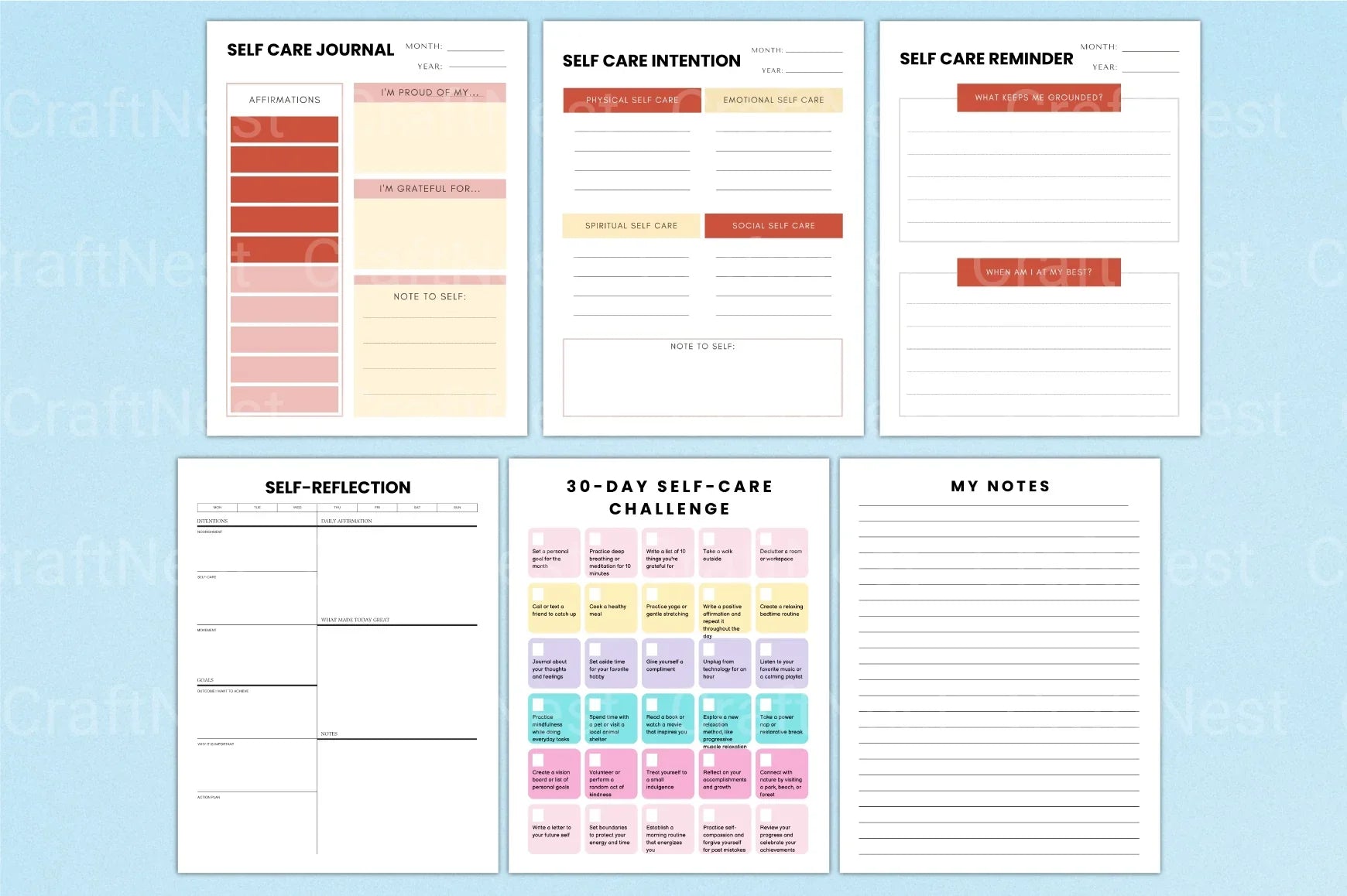 Adult ADHD Planner for Effective Organization printable productivity planner bundle