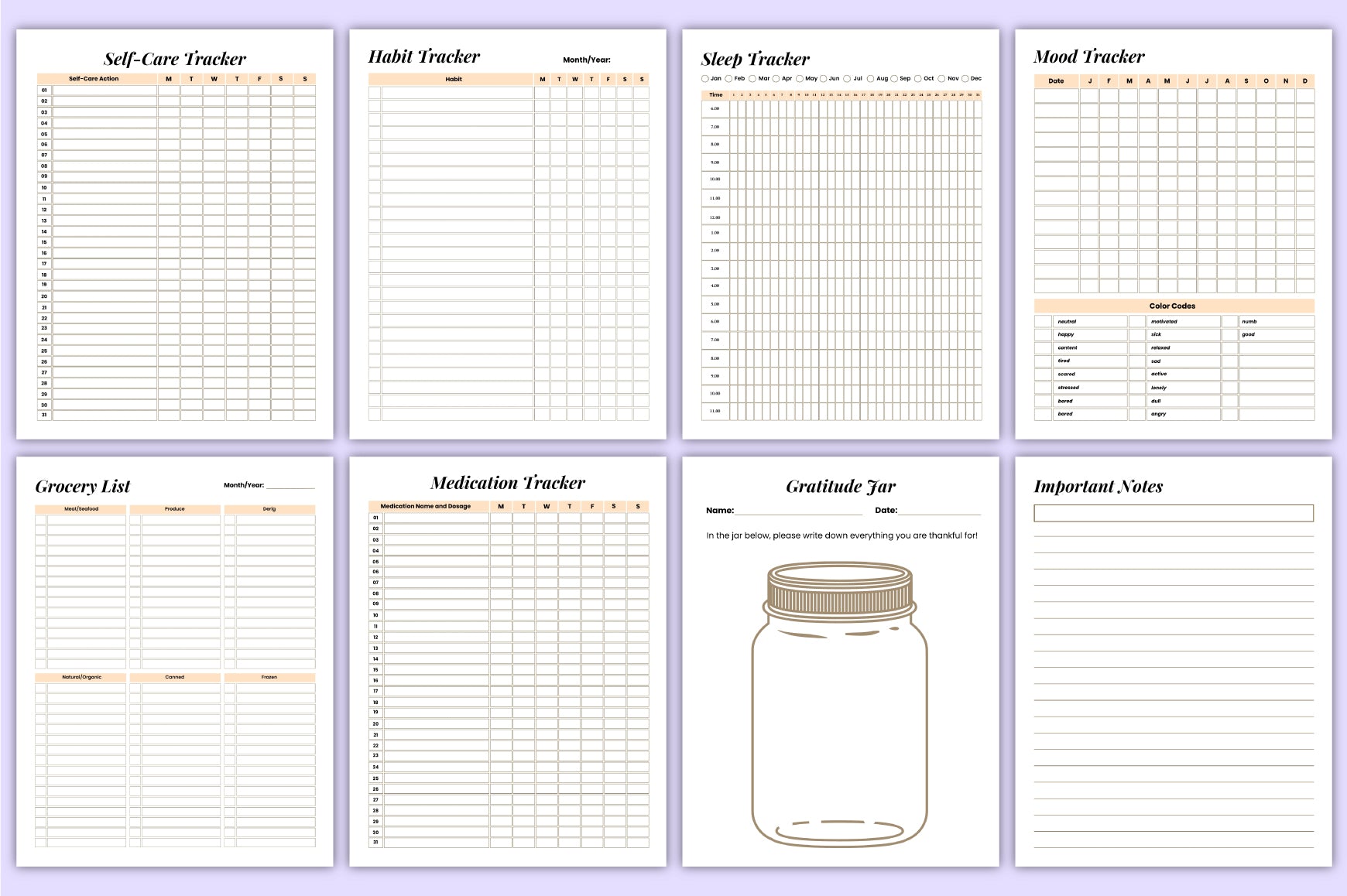 Vision Board Life System Planner
