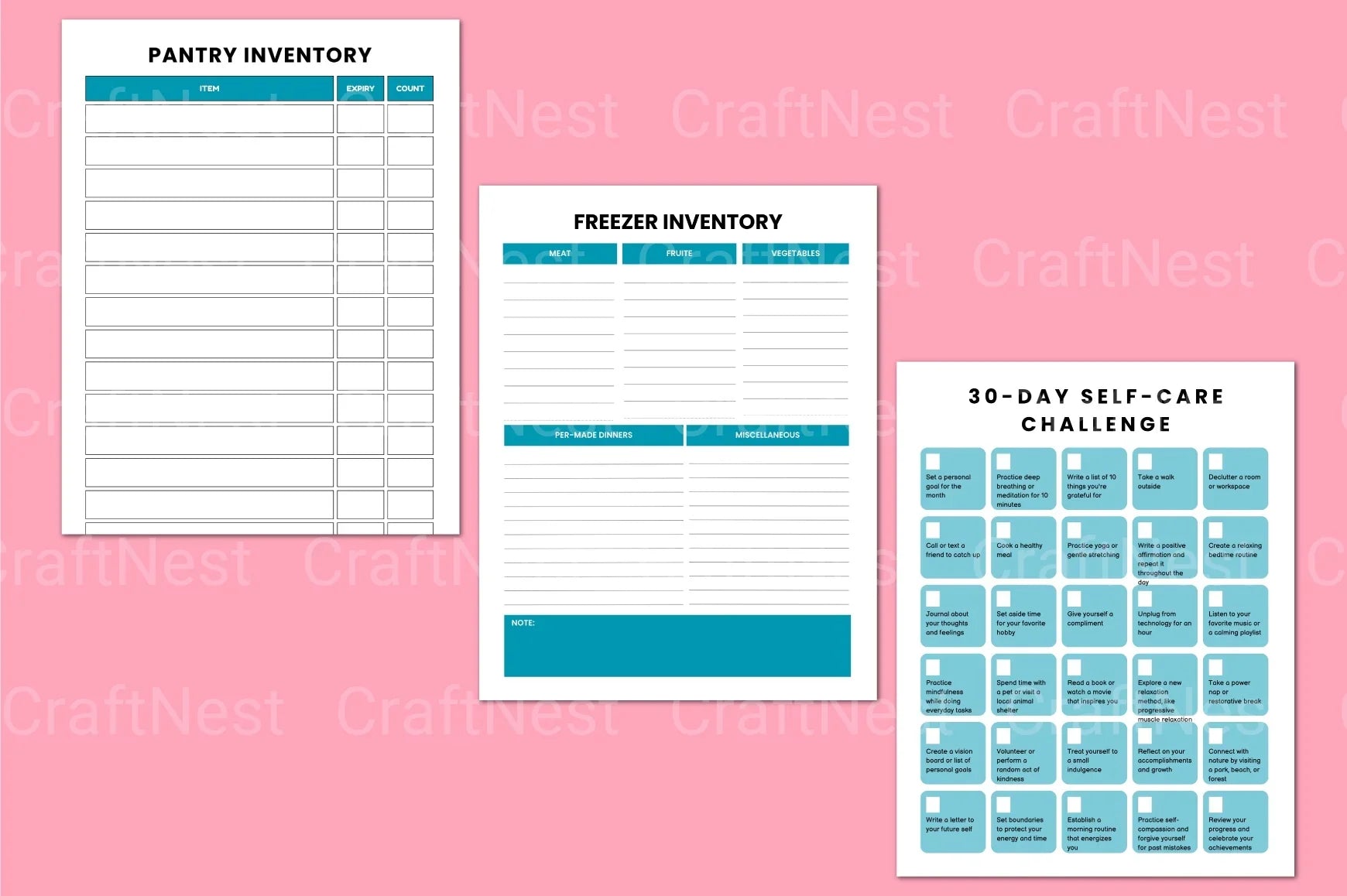 ADHD Progress Tracker complete printable tracker preview