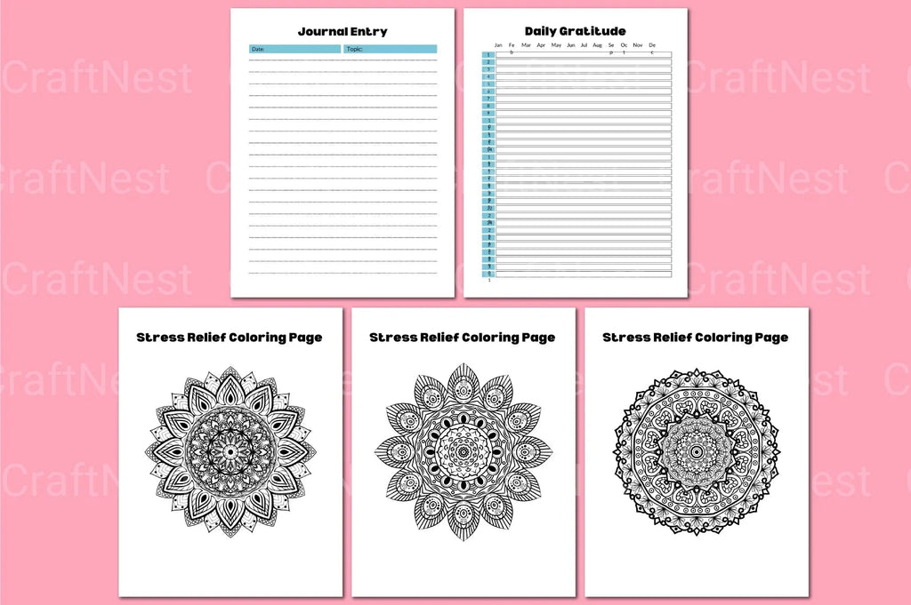 ADHD Printable Planner weekly review page for progress and focus tracking