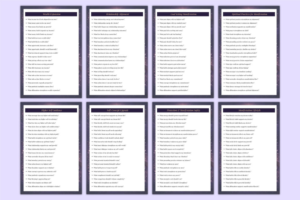 Manifestation Attraction Prompts
