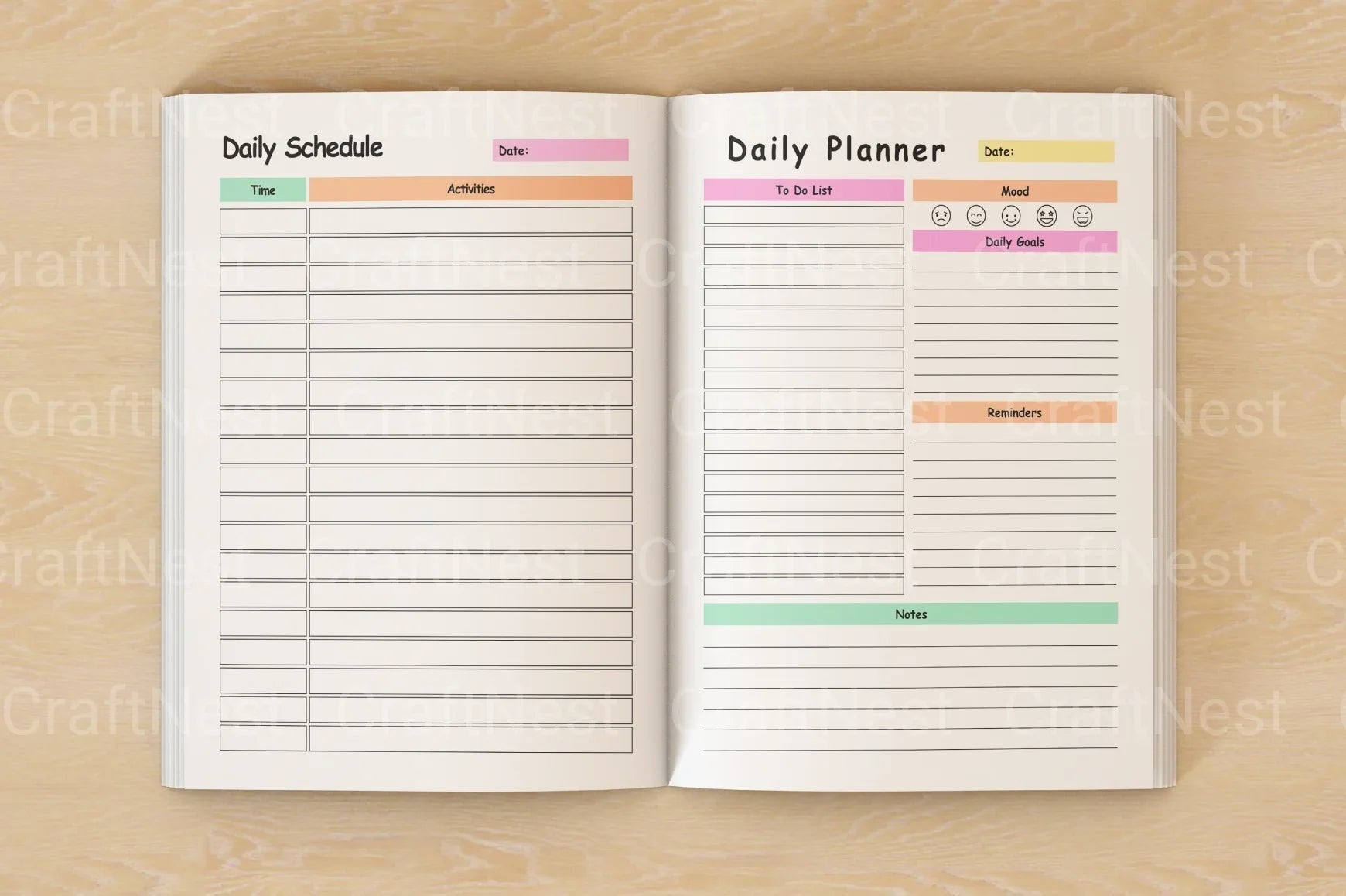 ADHD Printable Planner complete school planner preview