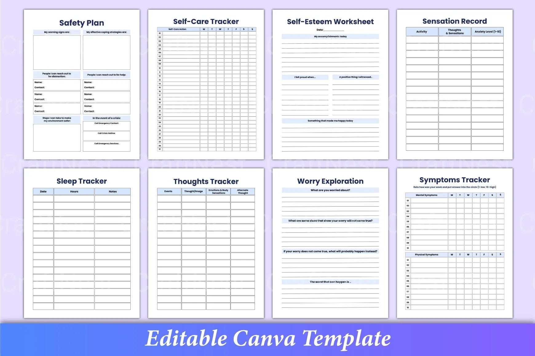 ADHD Printable Planner preview page for enhanced productivity system