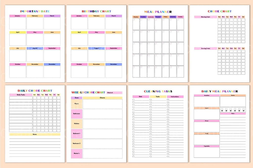 ADHD Printable Planner printable workbook for kids with ADHD support