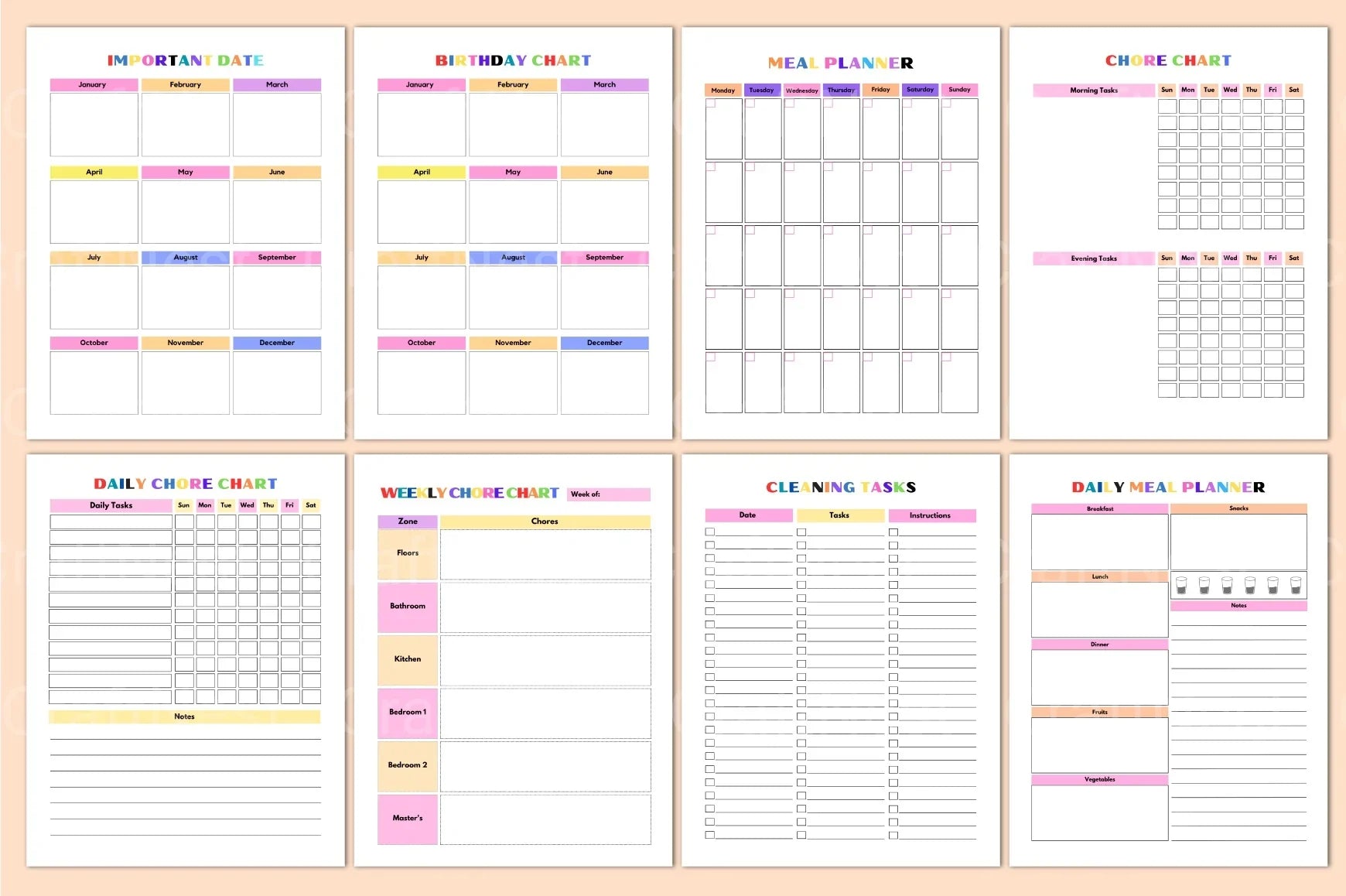 ADHD Printable Planner printable workbook for kids with ADHD support