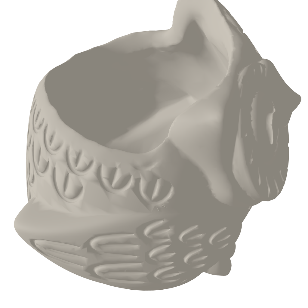 Smiling Owl Planter 3D Print STL File