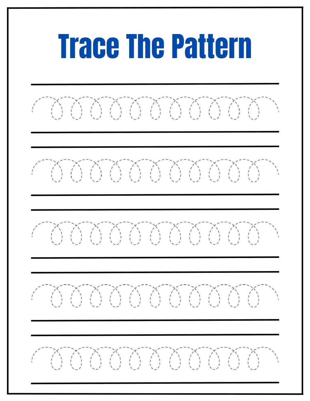 Trace the Pattern Prewriting Workbook