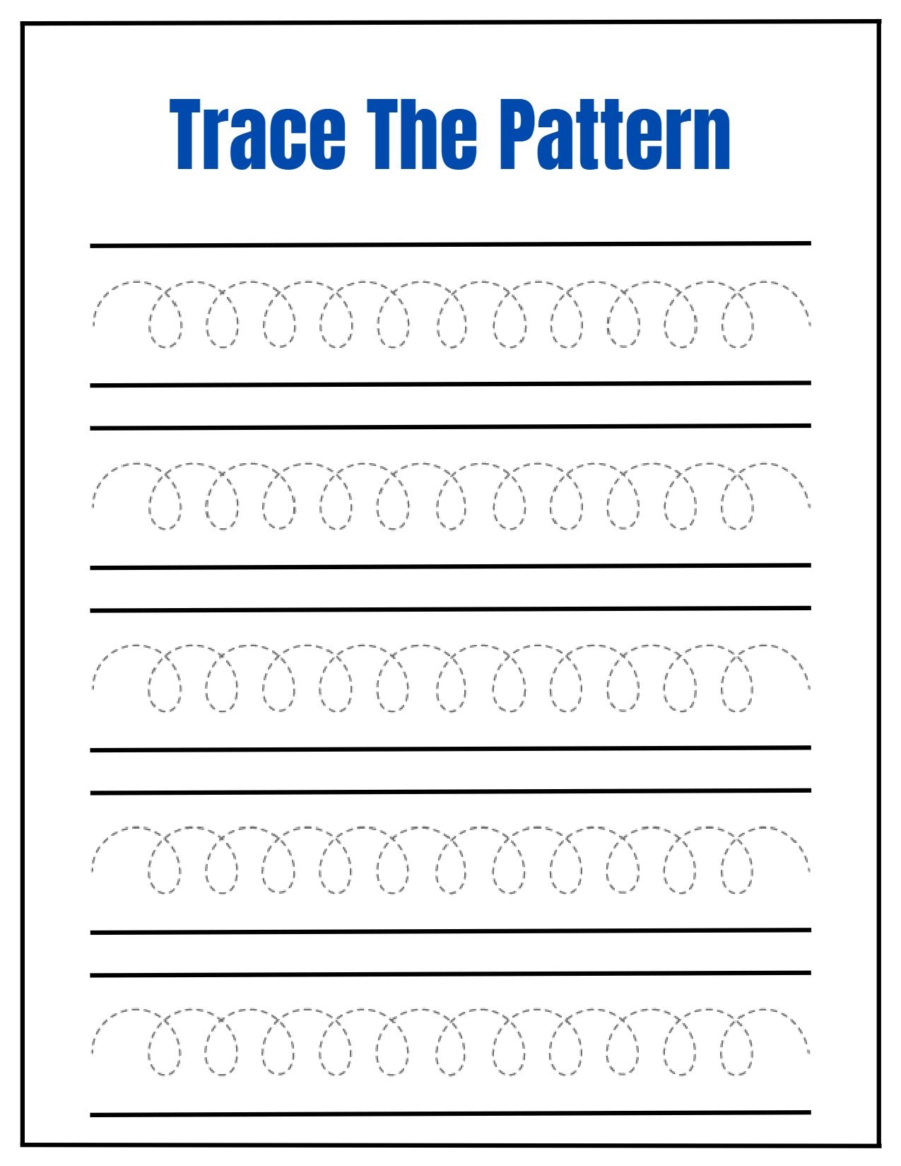 Trace the Pattern Prewriting Workbook