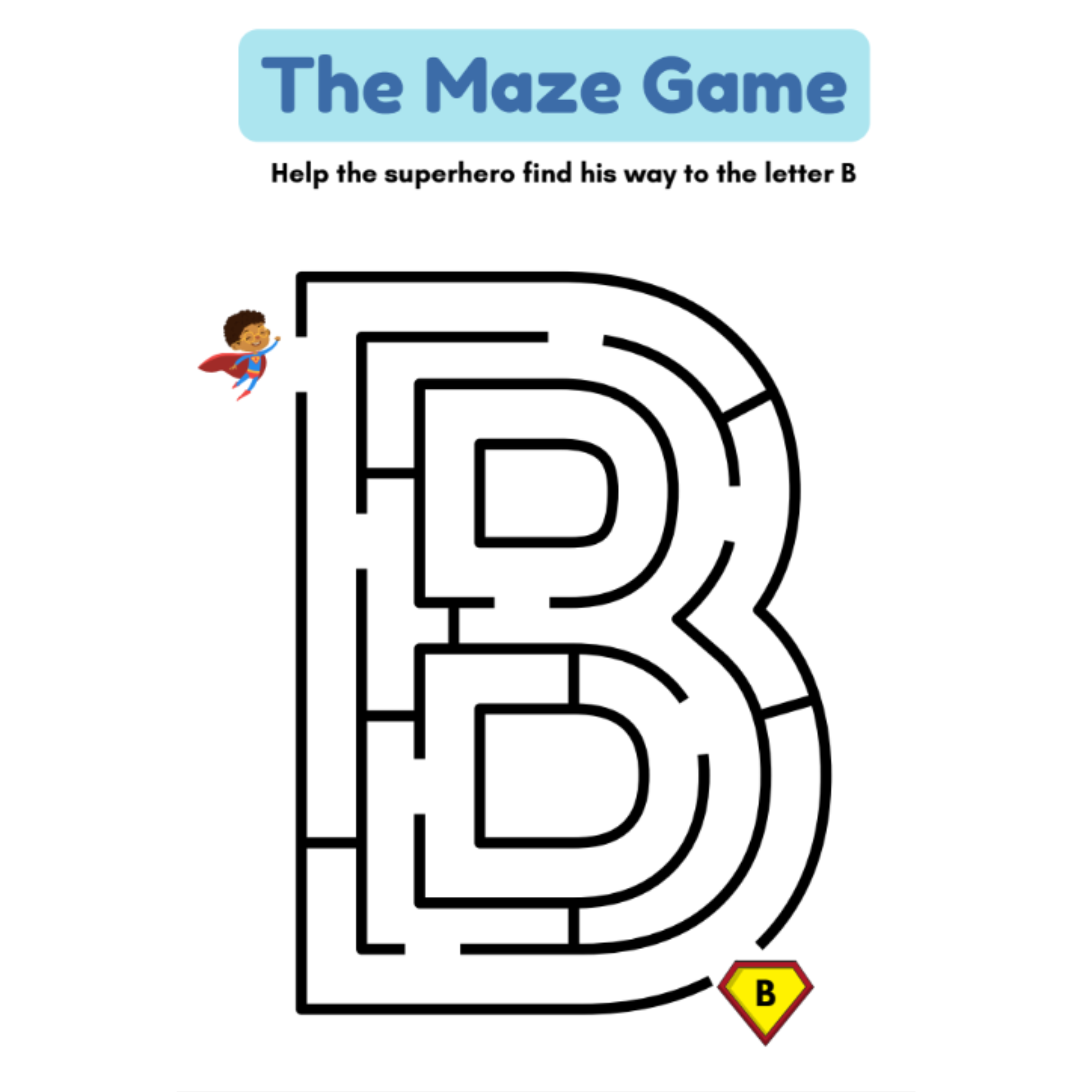 Alphabet Maze Game Worksheets