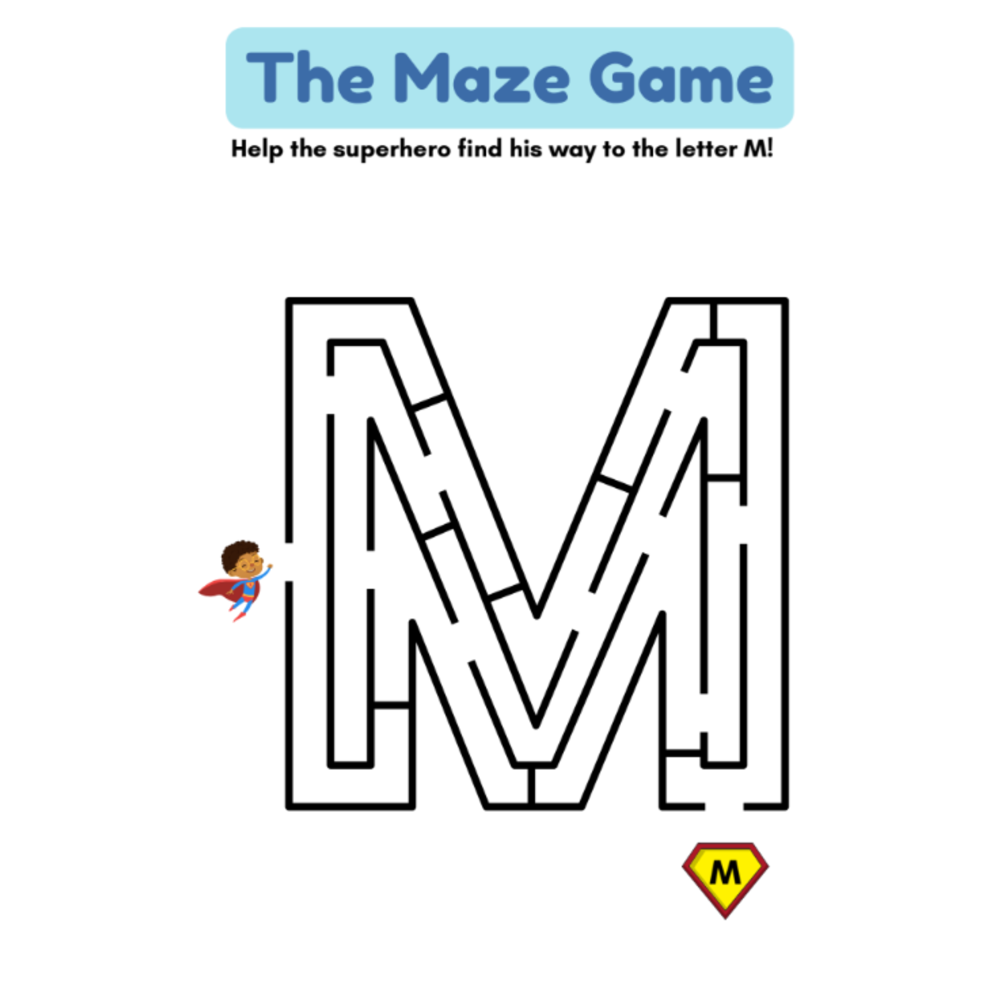 Alphabet Maze Game Worksheets